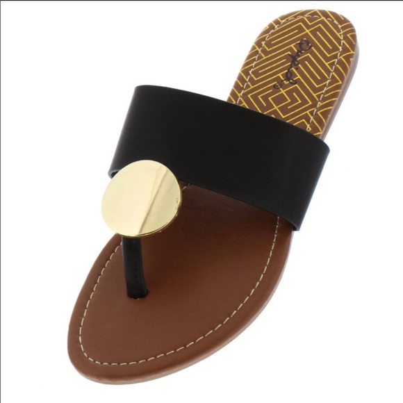 Disc Thong Sandals Black - Picture 2 of 4